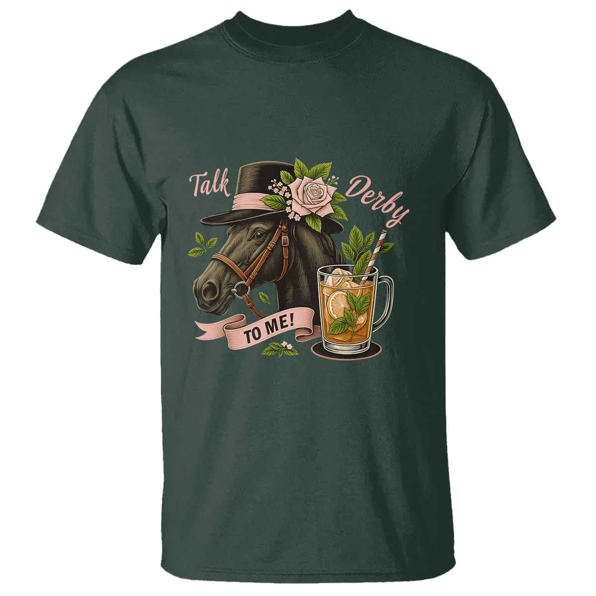 talk-derby-to-me-t-shirt-ky-horse-racing-mint-julep-and-roses