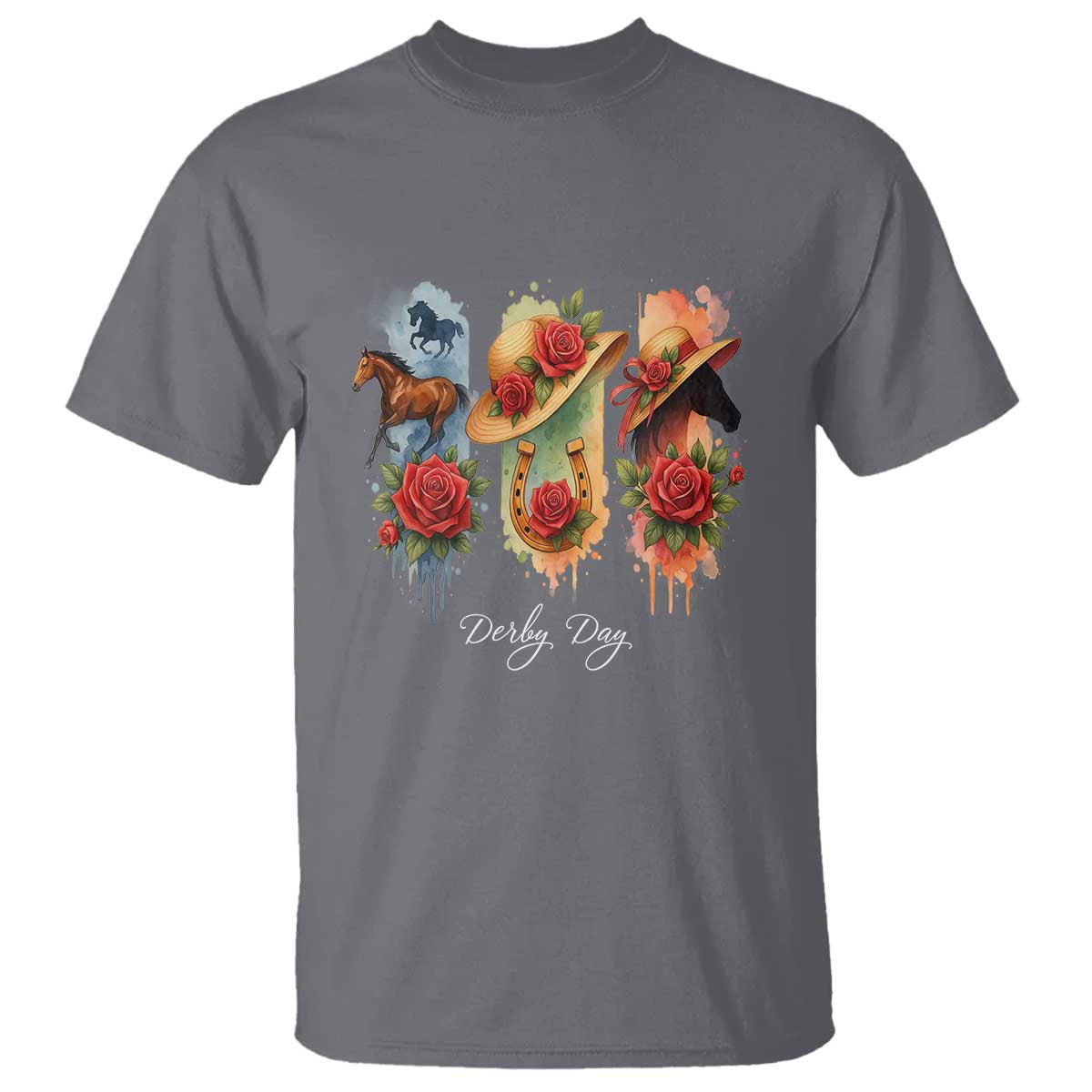 ky-derby-day-t-shirt-horse-racing-nice-hat-mint-julep-and-roses