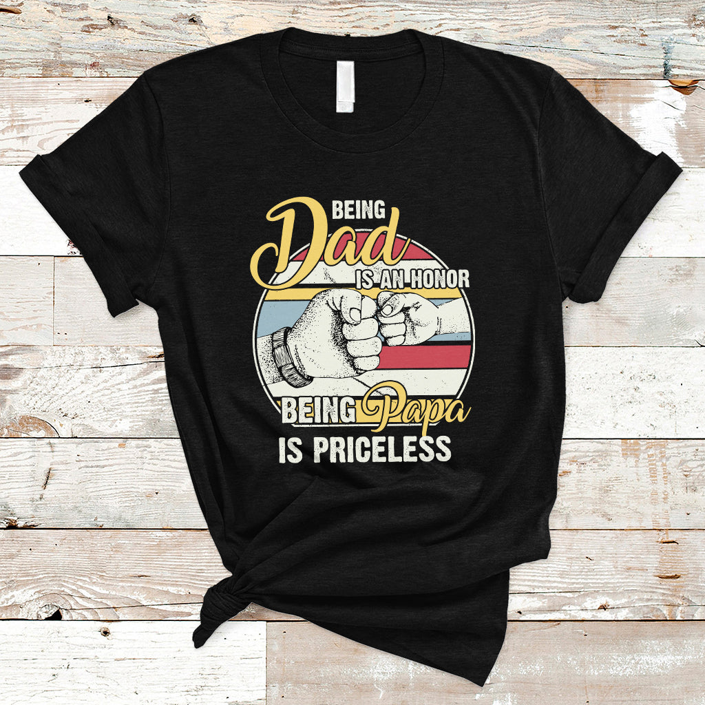 funny-dad-t-shirt-being-dad-is-an-honor-being-papa-is-priceless-fathers-day