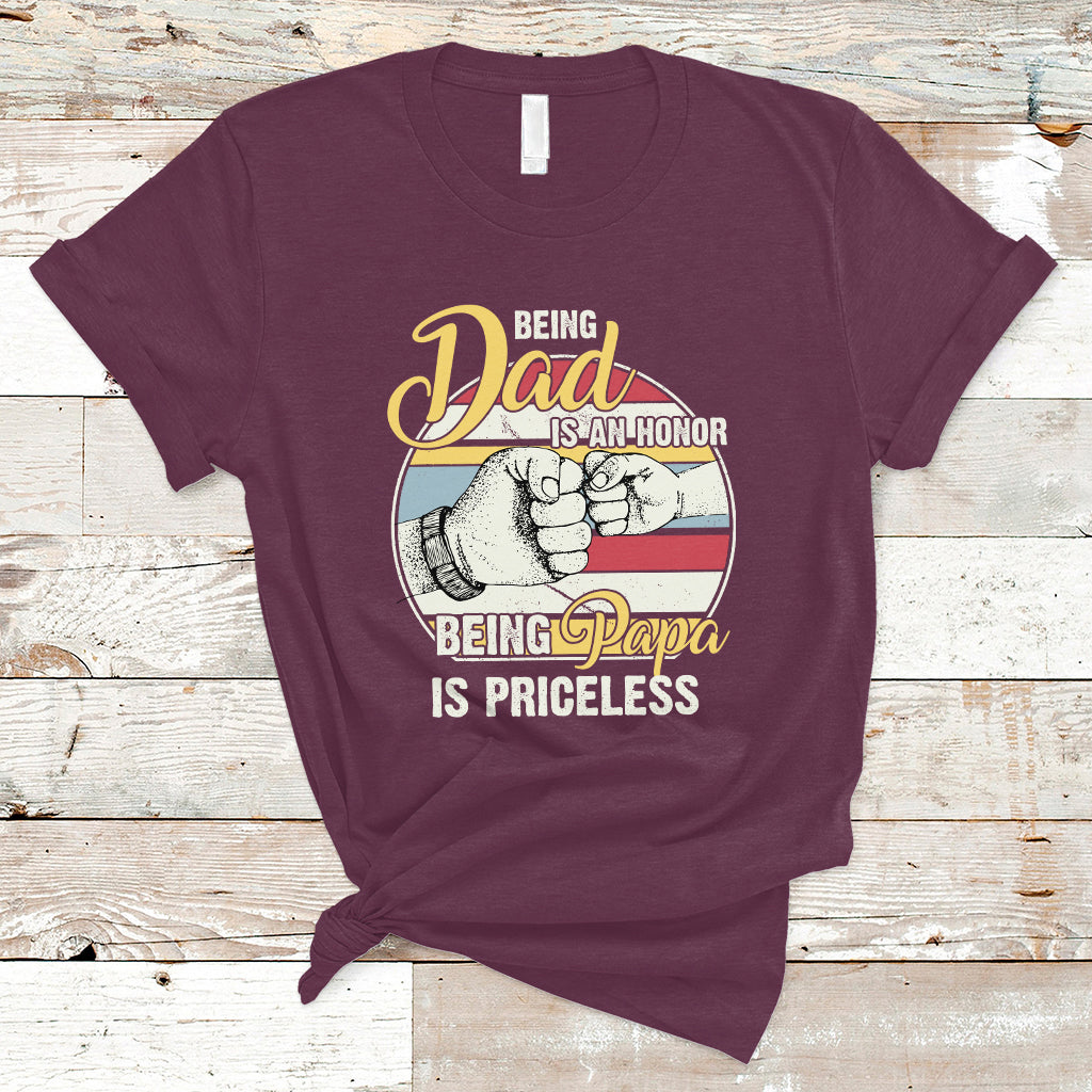 funny-dad-t-shirt-being-dad-is-an-honor-being-papa-is-priceless-fathers-day