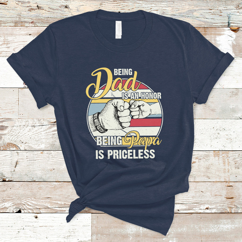 funny-dad-t-shirt-being-dad-is-an-honor-being-papa-is-priceless-fathers-day