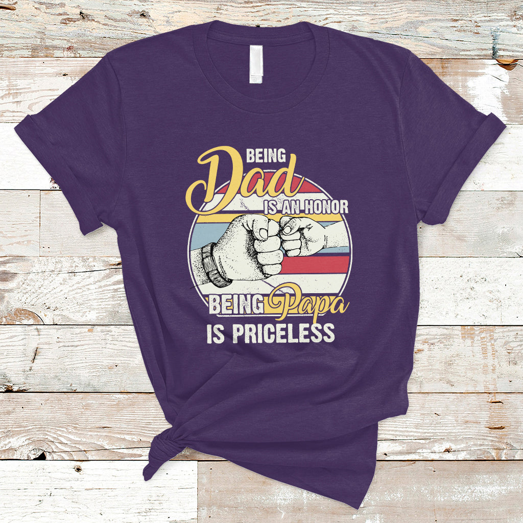 funny-dad-t-shirt-being-dad-is-an-honor-being-papa-is-priceless-fathers-day