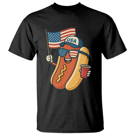 cool-patriotic-hot-dog-t-shirt-funny-4th-of-july-cookout-4th-of-july-american-flag