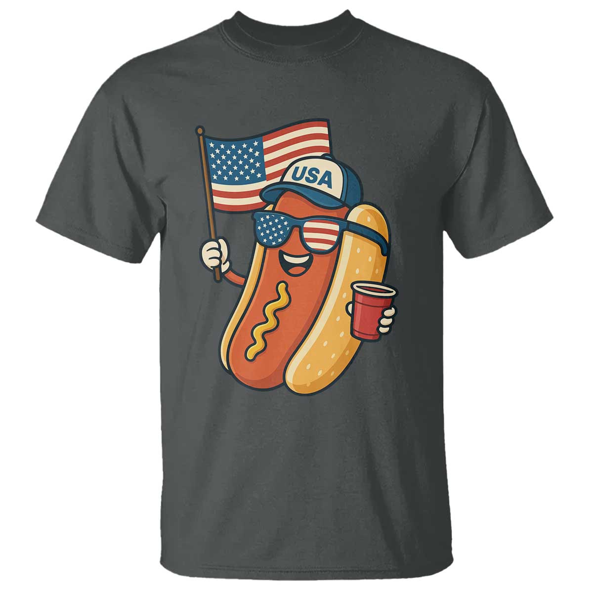 cool-patriotic-hot-dog-t-shirt-funny-4th-of-july-cookout-4th-of-july-american-flag