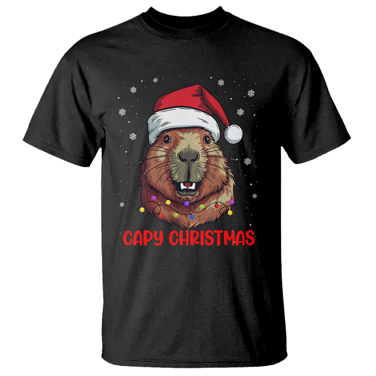 capy-christmas-t-shirt-funny-capybara-santa-meme
