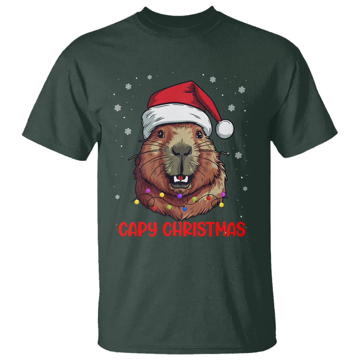 capy-christmas-t-shirt-funny-capybara-santa-meme
