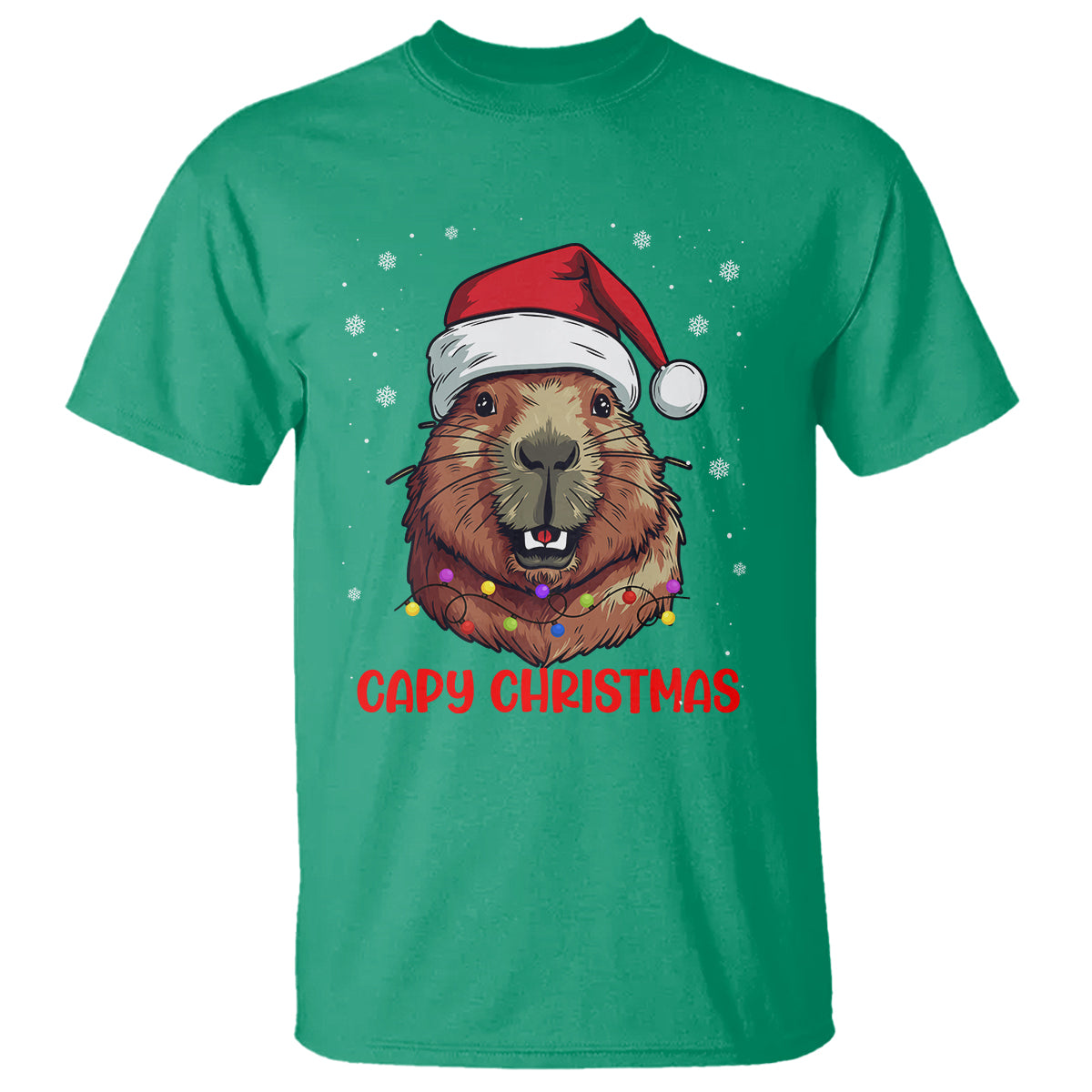 capy-christmas-t-shirt-funny-capybara-santa-meme