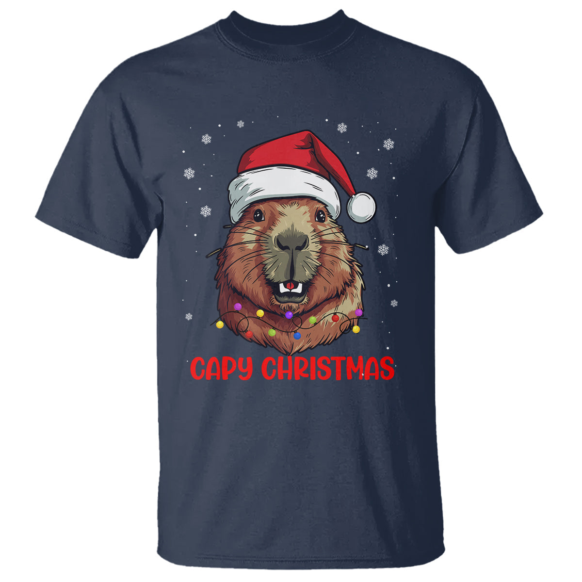 capy-christmas-t-shirt-funny-capybara-santa-meme