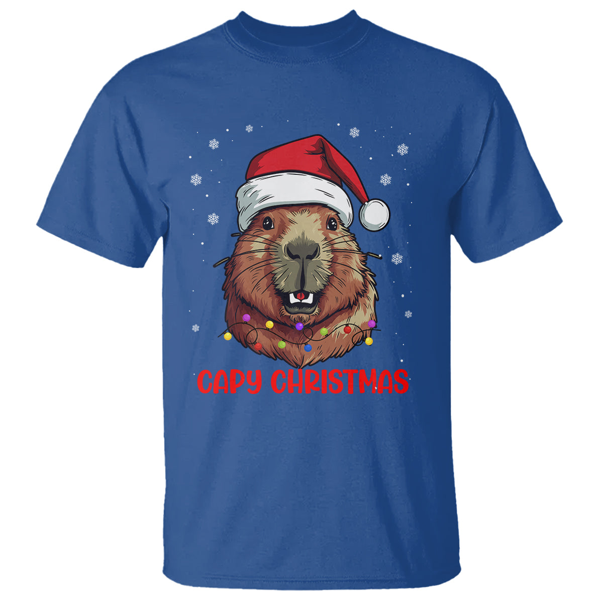 capy-christmas-t-shirt-funny-capybara-santa-meme