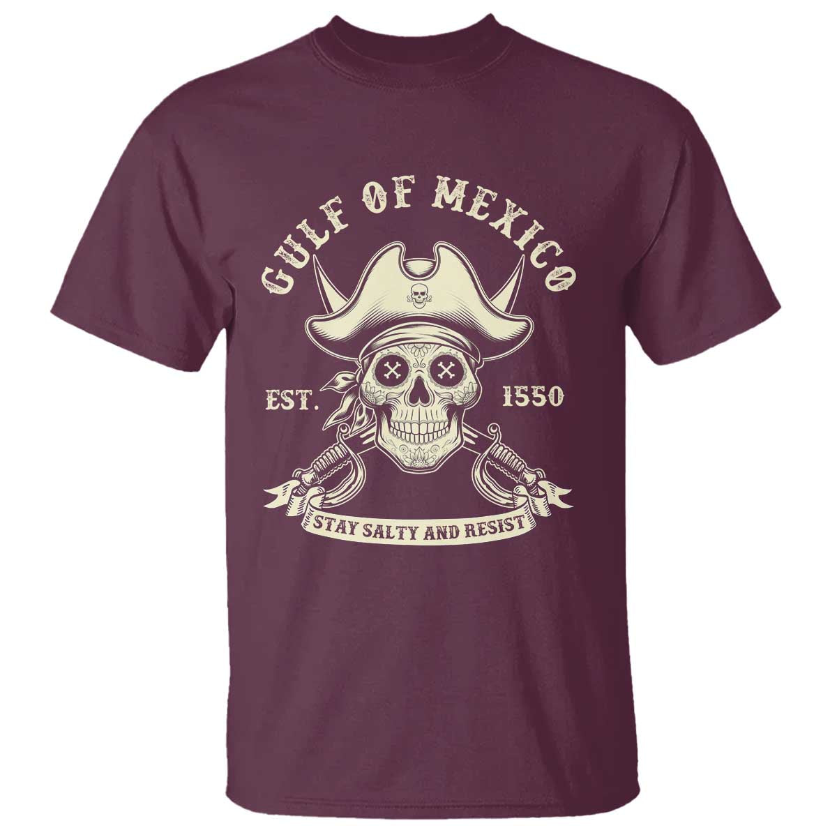gulf-of-mexico-pirate-sugar-skull-t-shirt-est-1550-stay-salty-and-resist