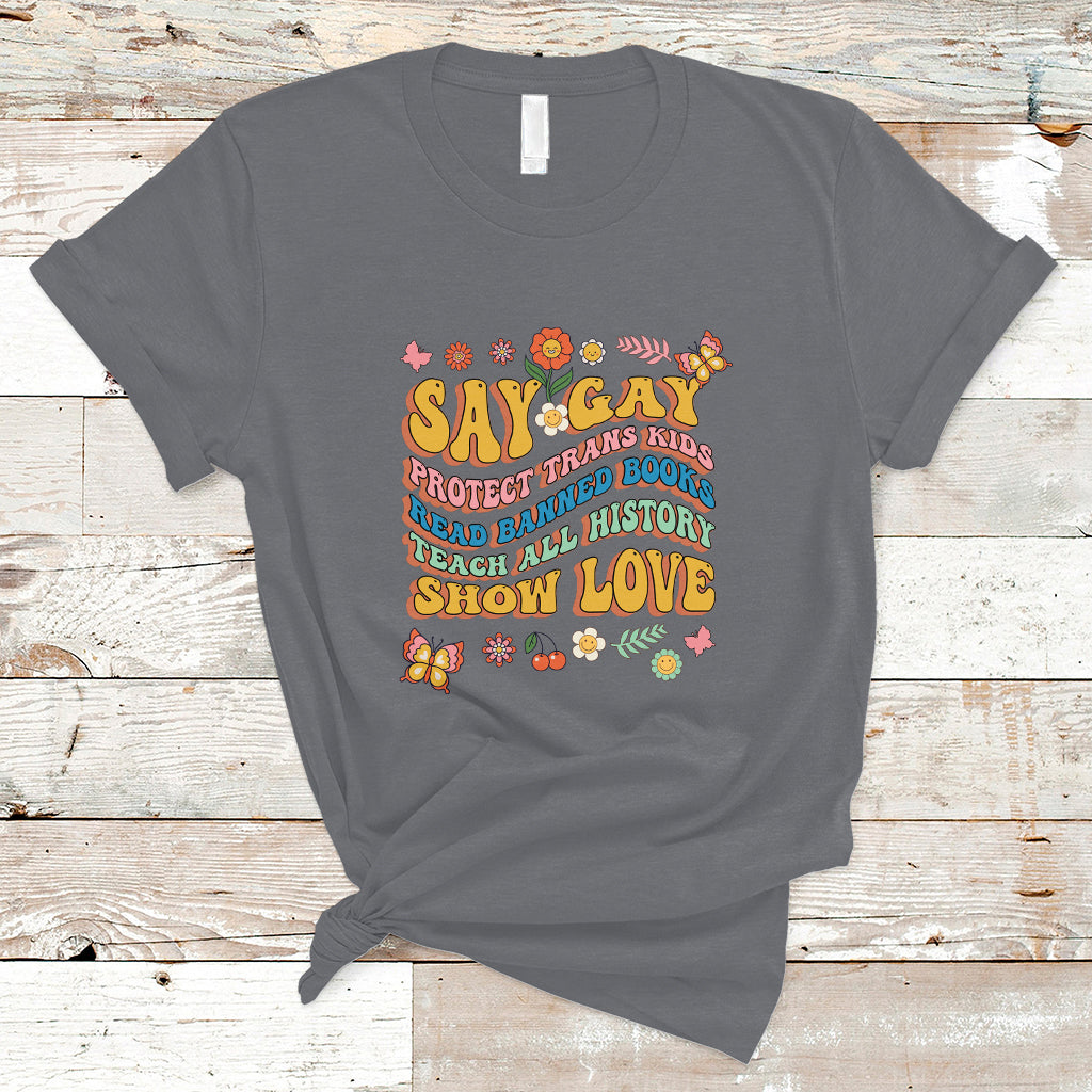 retro-groovy-t-shirt-say-gay-protect-trans-kids-read-banned-books-lgbt-groovy