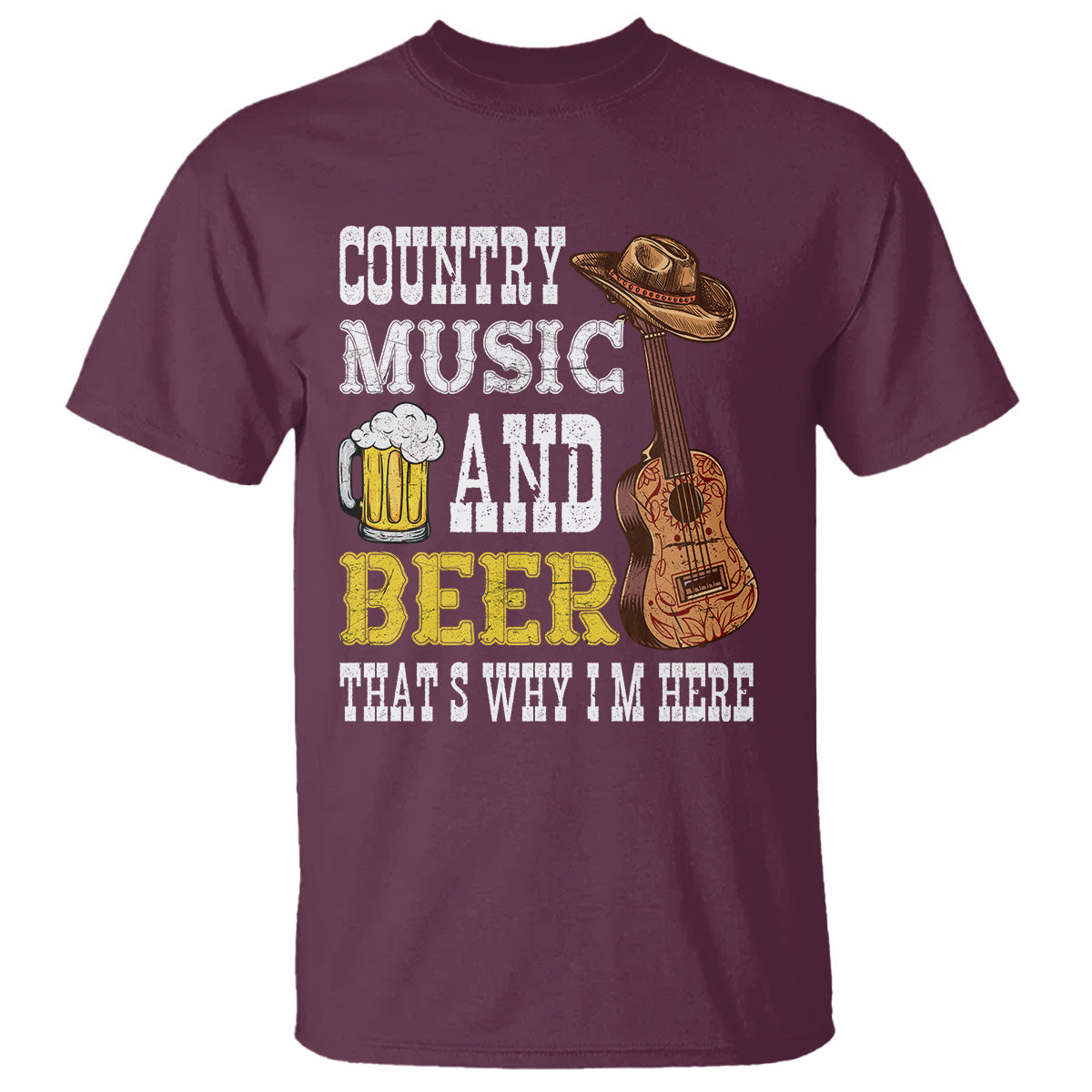 beer-lover-t-shirt-country-music-and-beer-thats-why-im-here-western-drinking