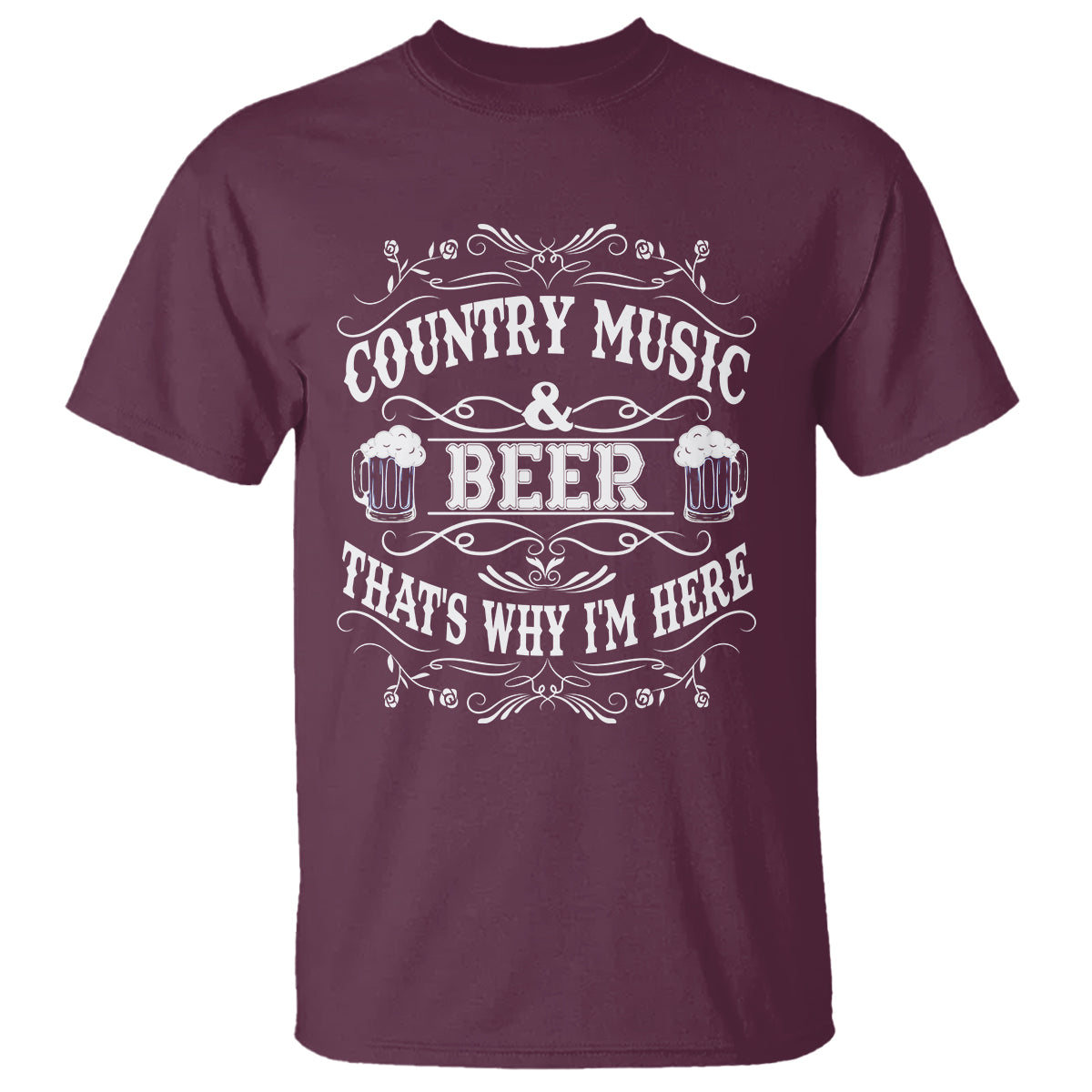 beer-lover-t-shirt-country-music-and-beer-thats-why-im-here-funny-drinking