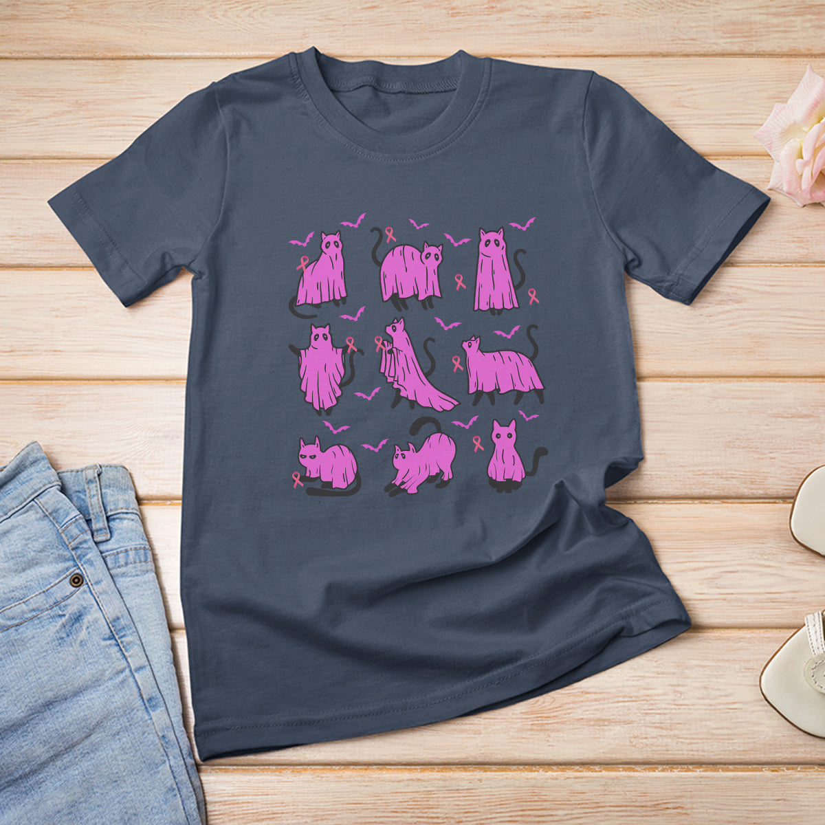breast-cancer-cat-t-shirt-funny-ghost-black-cat-pink-ribbon-support-breast-cancer-warrior
