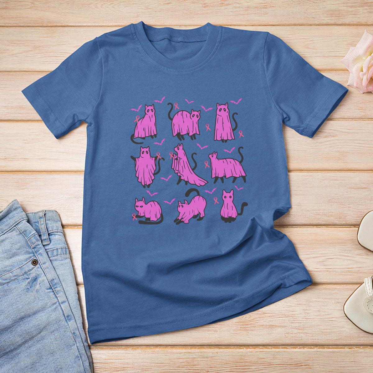 breast-cancer-cat-t-shirt-funny-ghost-black-cat-pink-ribbon-support-breast-cancer-warrior