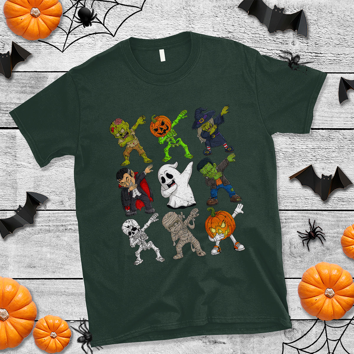 halloween-costume-t-shirt-spooky-dabbing-skeleton-zombie-scary-pumpkin