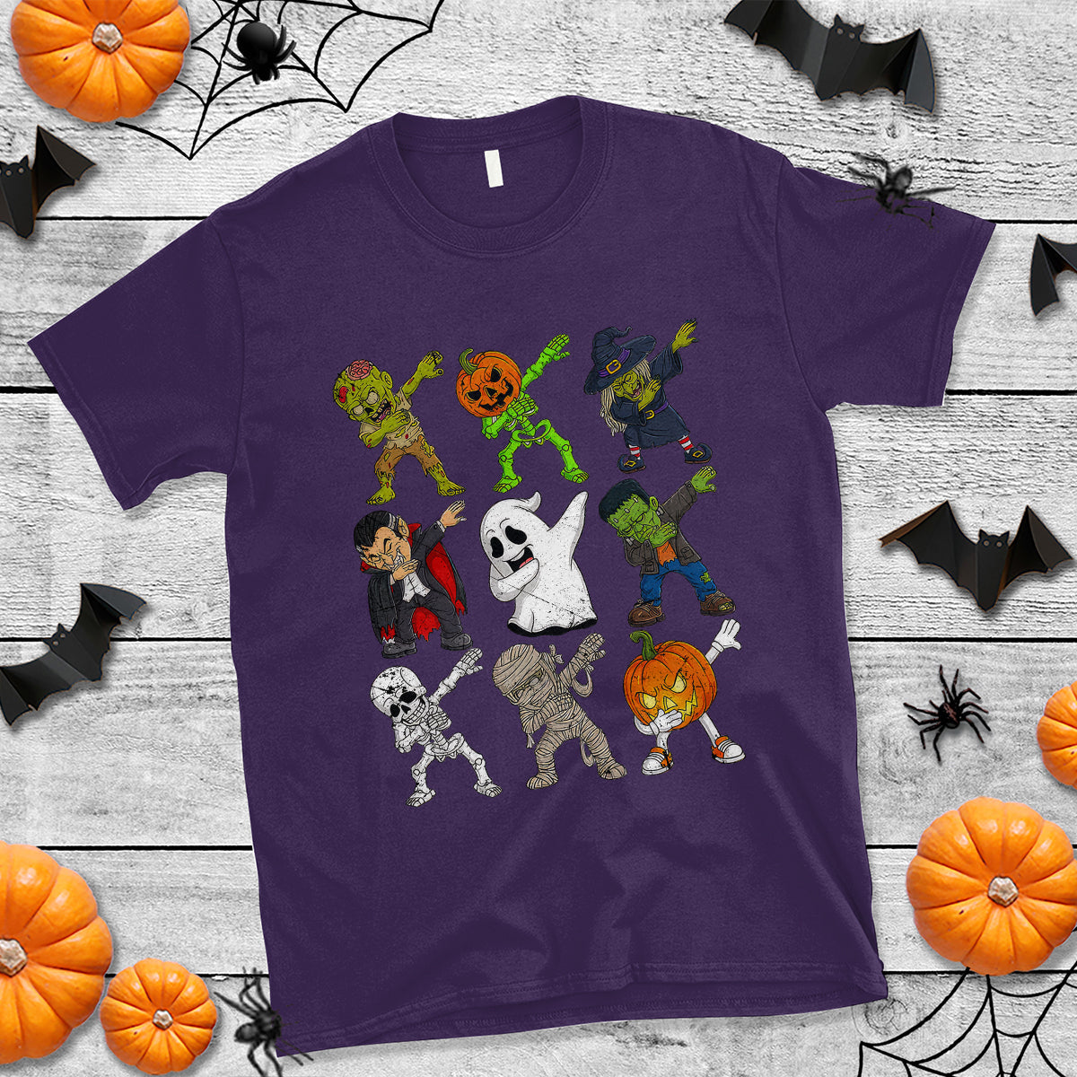 halloween-costume-t-shirt-spooky-dabbing-skeleton-zombie-scary-pumpkin
