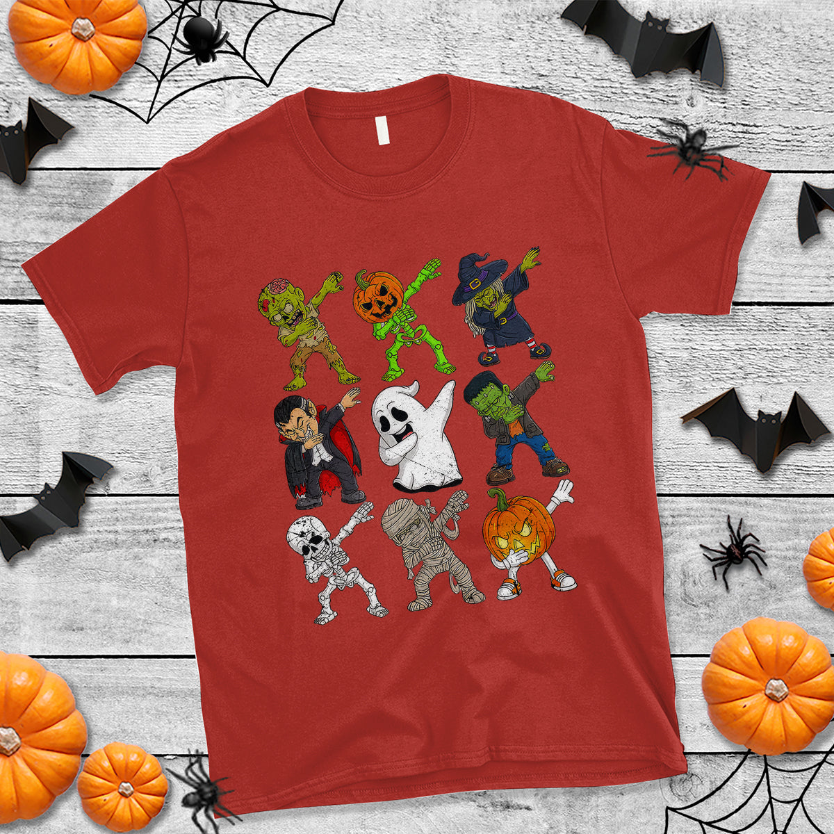 halloween-costume-t-shirt-spooky-dabbing-skeleton-zombie-scary-pumpkin