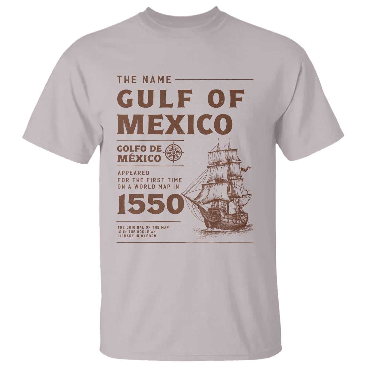 gulf-of-mexico-name-origin-1550-t-shirt-sailing-ship-retro-vintage