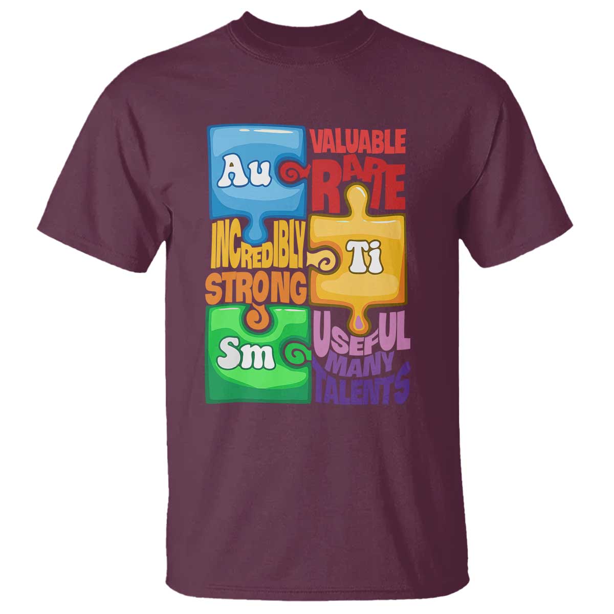 Autism Acceptance Support Embrace Neurodiversity T Shirt Puzzle Pieces