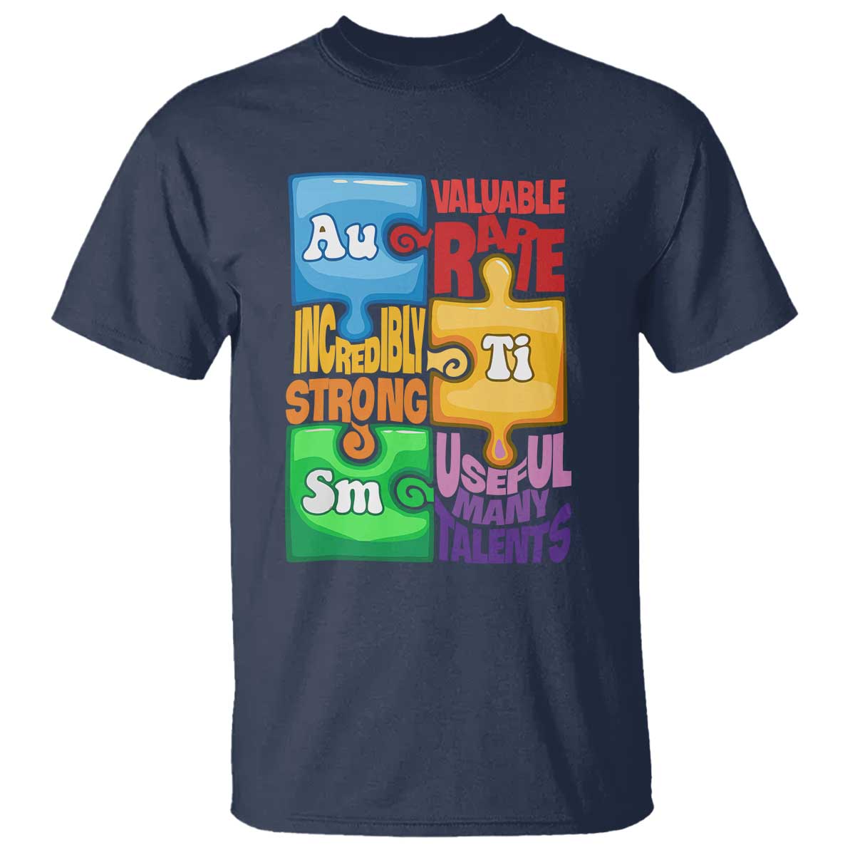 Autism Acceptance Support Embrace Neurodiversity T Shirt Puzzle Pieces