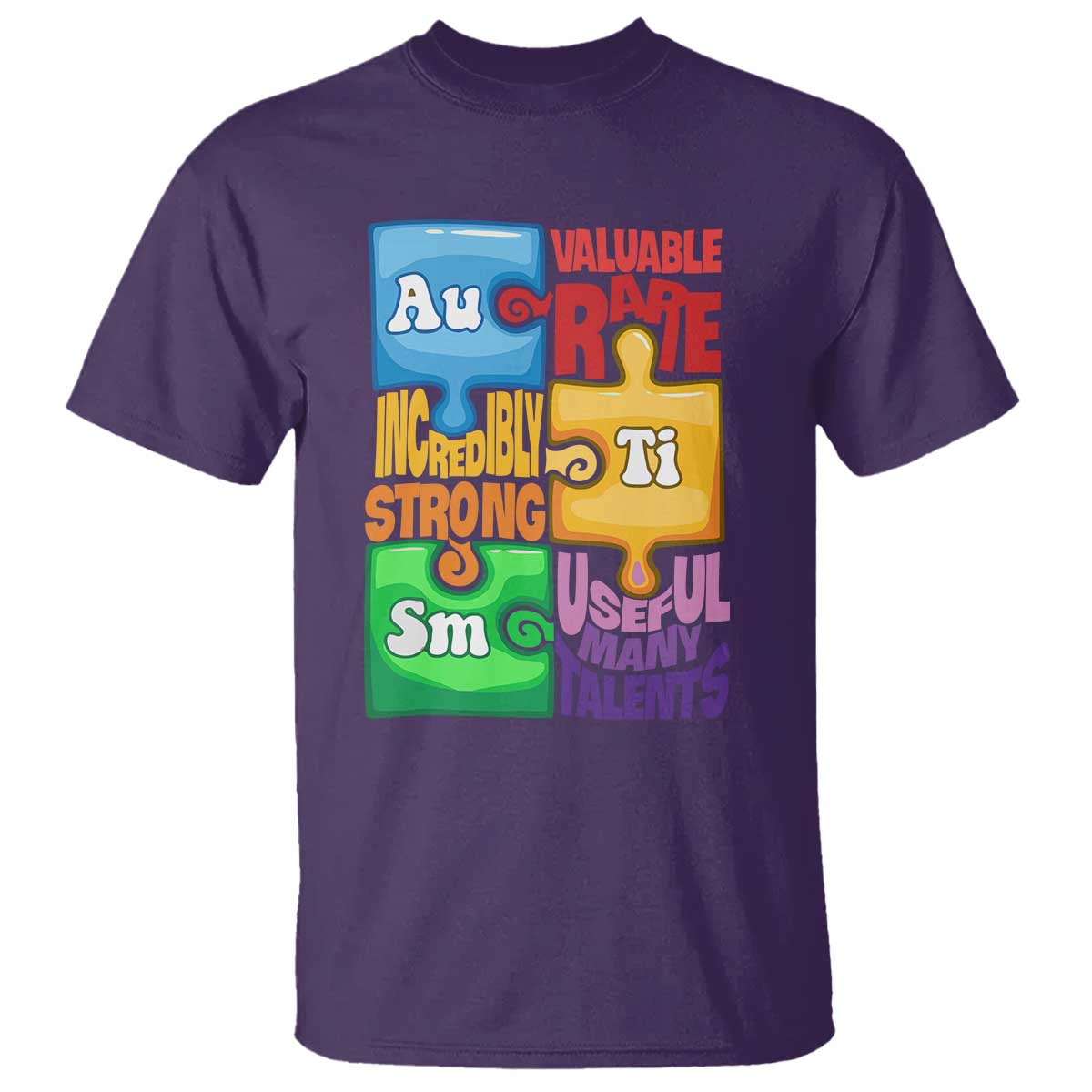 Autism Acceptance Support Embrace Neurodiversity T Shirt Puzzle Pieces