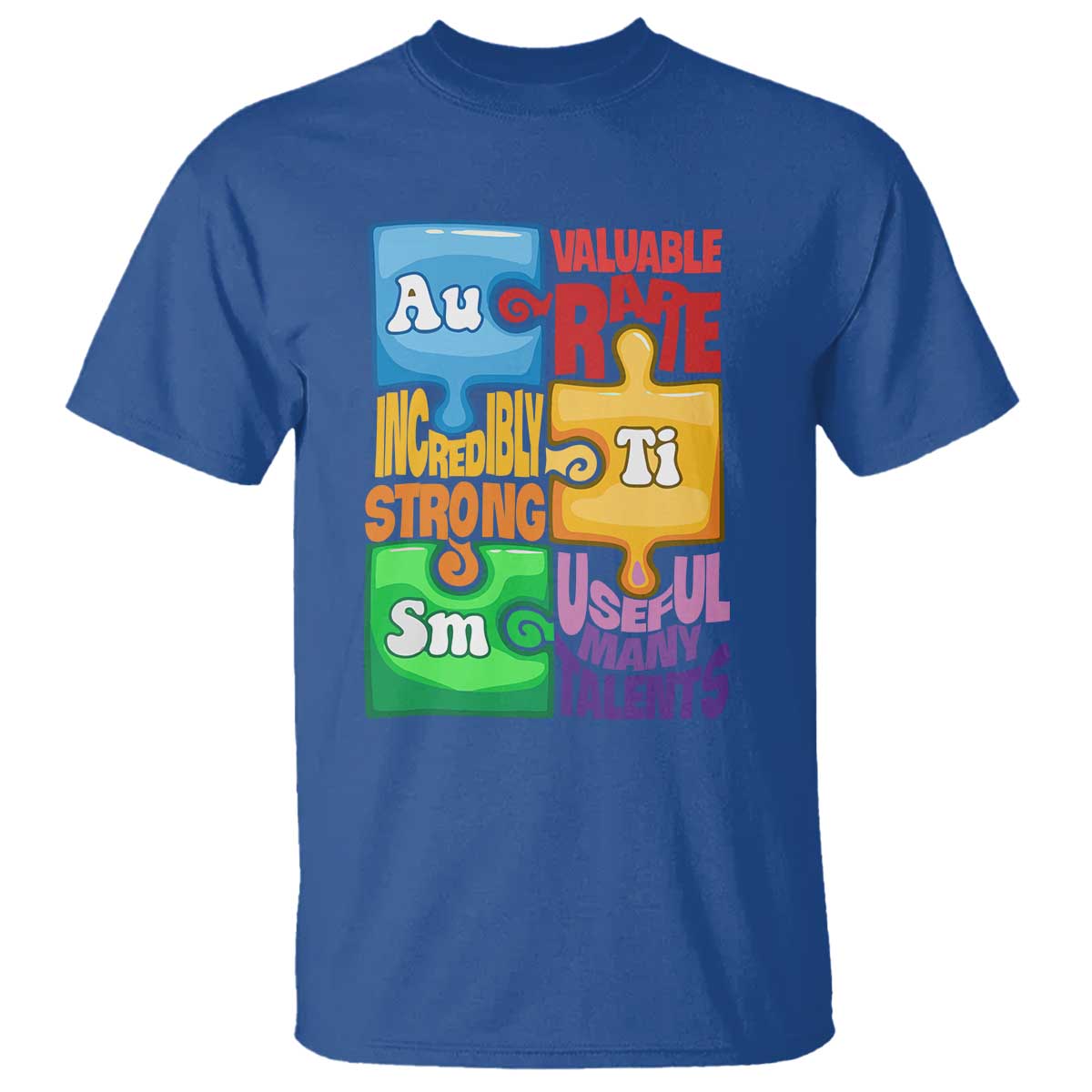Autism Acceptance Support Embrace Neurodiversity T Shirt Puzzle Pieces