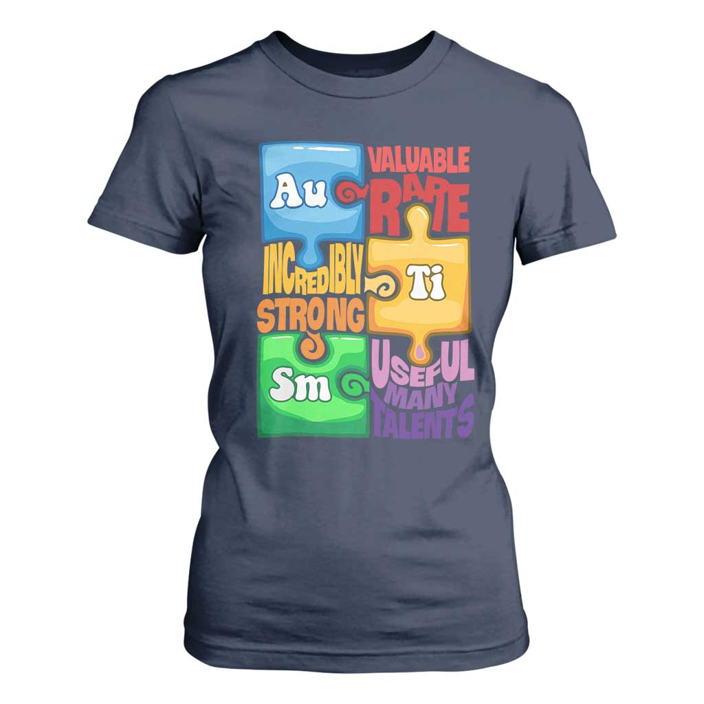 Autism Acceptance Support Embrace Neurodiversity T Shirt For Women Puzzle Pieces