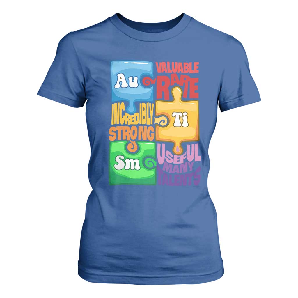 Autism Acceptance Support Embrace Neurodiversity T Shirt For Women Puzzle Pieces