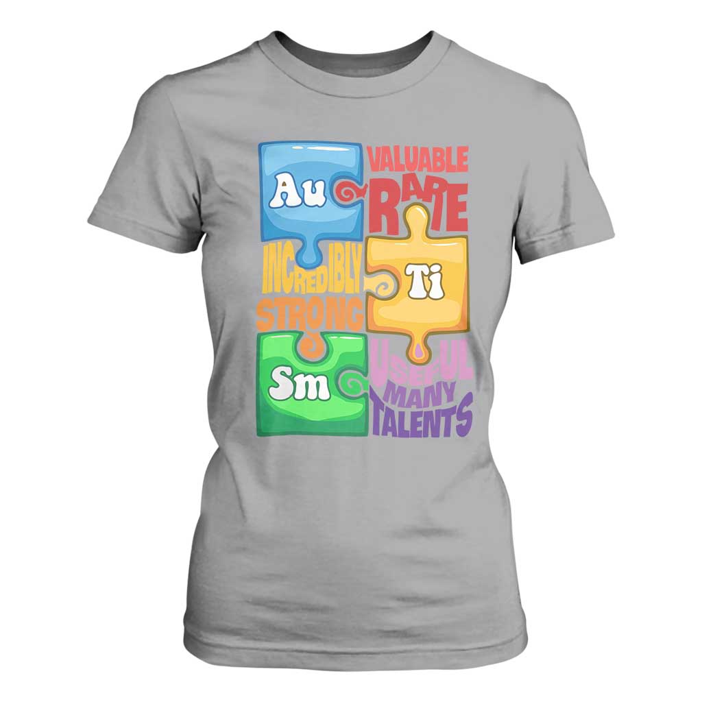 Autism Acceptance Support Embrace Neurodiversity T Shirt For Women Puzzle Pieces