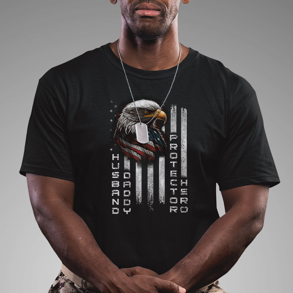 husband-daddy-protector-hero-us-veteran-american-flag-eagle-t-shirt