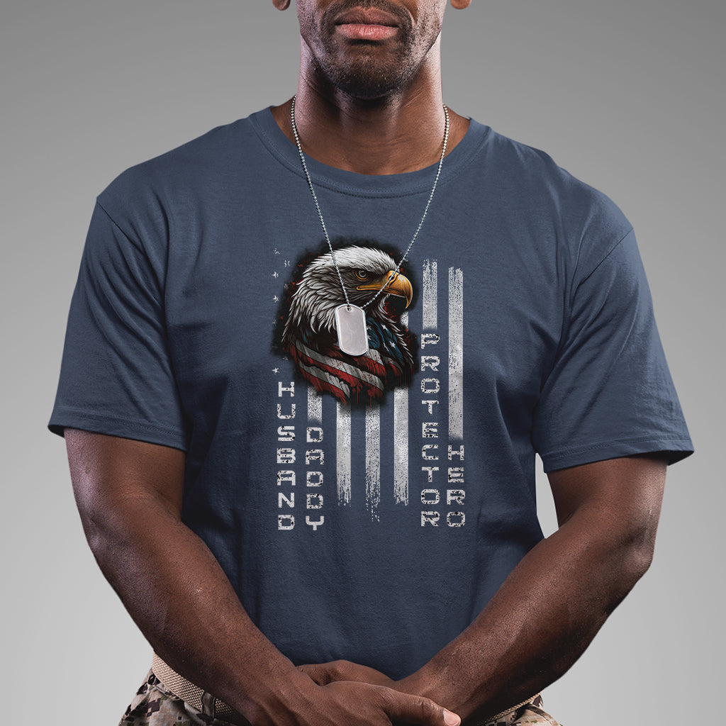 husband-daddy-protector-hero-us-veteran-american-flag-eagle-t-shirt