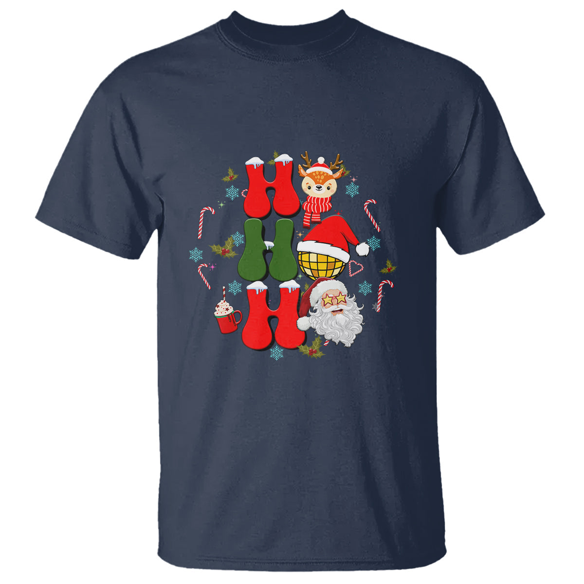 retro-groovy-christmas-ho-ho-ho-reindeer-disco-ball-santa-xmas-t-shirt