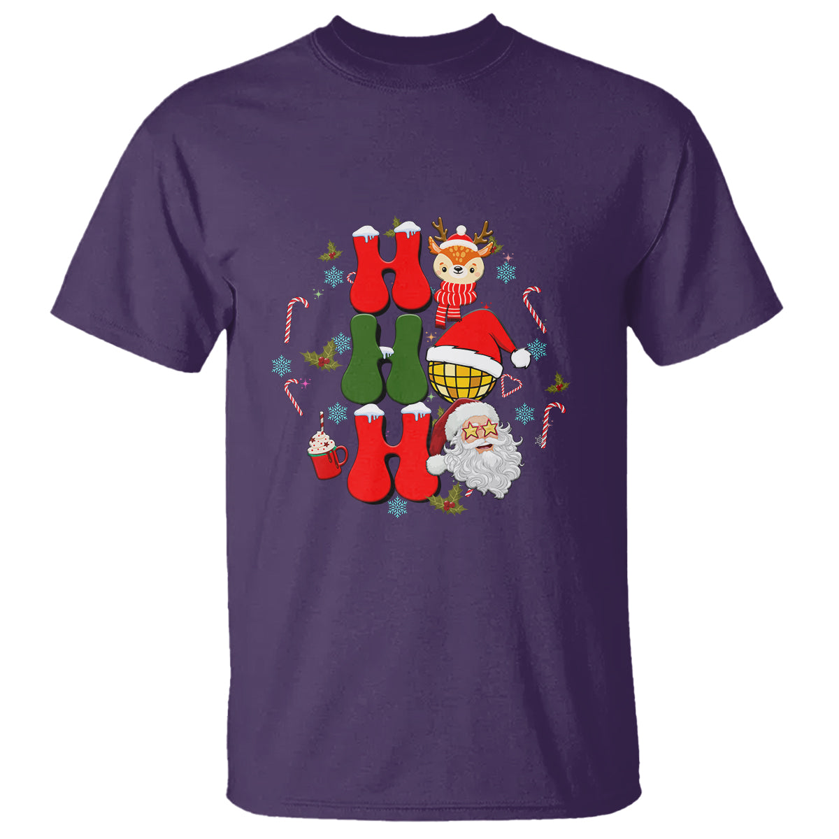 retro-groovy-christmas-ho-ho-ho-reindeer-disco-ball-santa-xmas-t-shirt