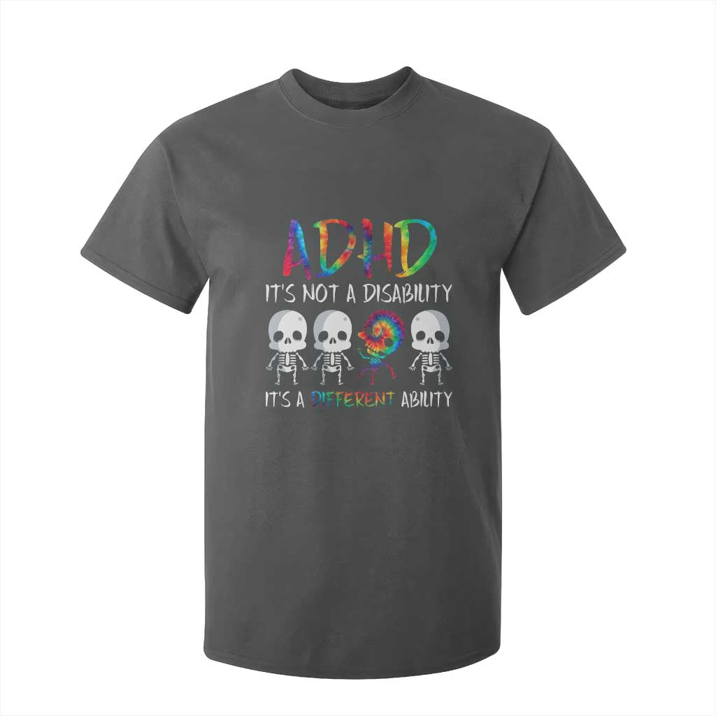 ADHD Support T Shirt For Kid It's Not A Disability It's A Different Ability