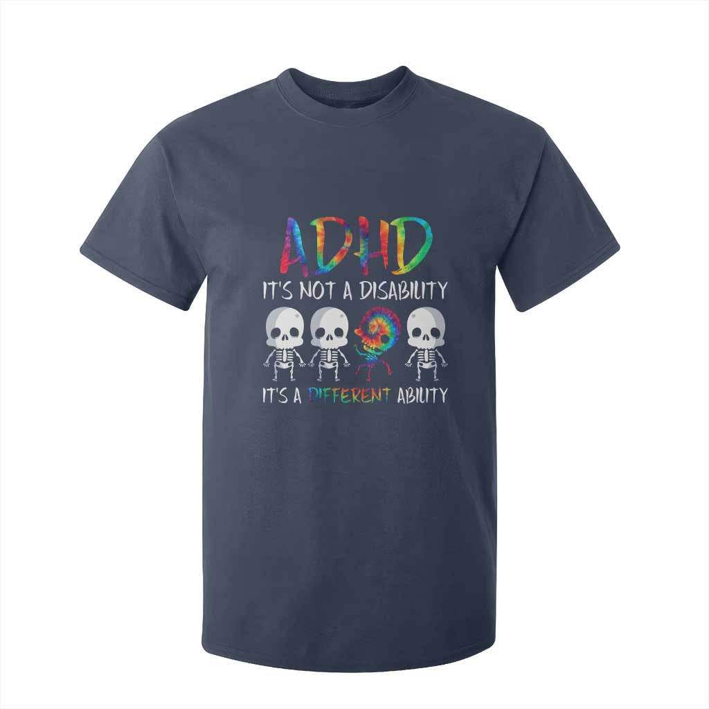 ADHD Support T Shirt For Kid It's Not A Disability It's A Different Ability