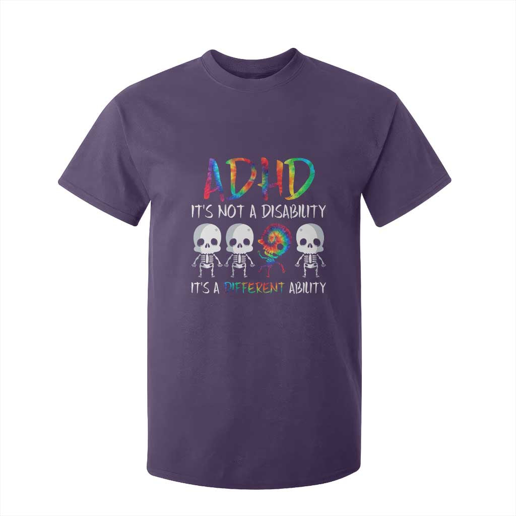 ADHD Support T Shirt For Kid It's Not A Disability It's A Different Ability