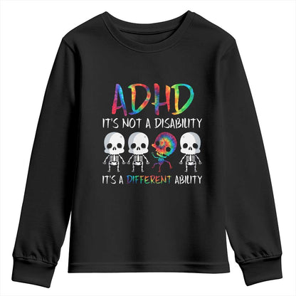 ADHD Support Youth Sweatshirt It's Not A Disability It's A Different Ability