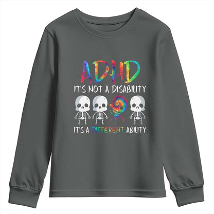 ADHD Support Youth Sweatshirt It's Not A Disability It's A Different Ability