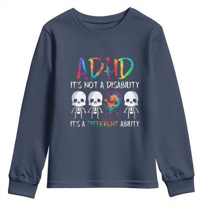 ADHD Support Youth Sweatshirt It's Not A Disability It's A Different Ability