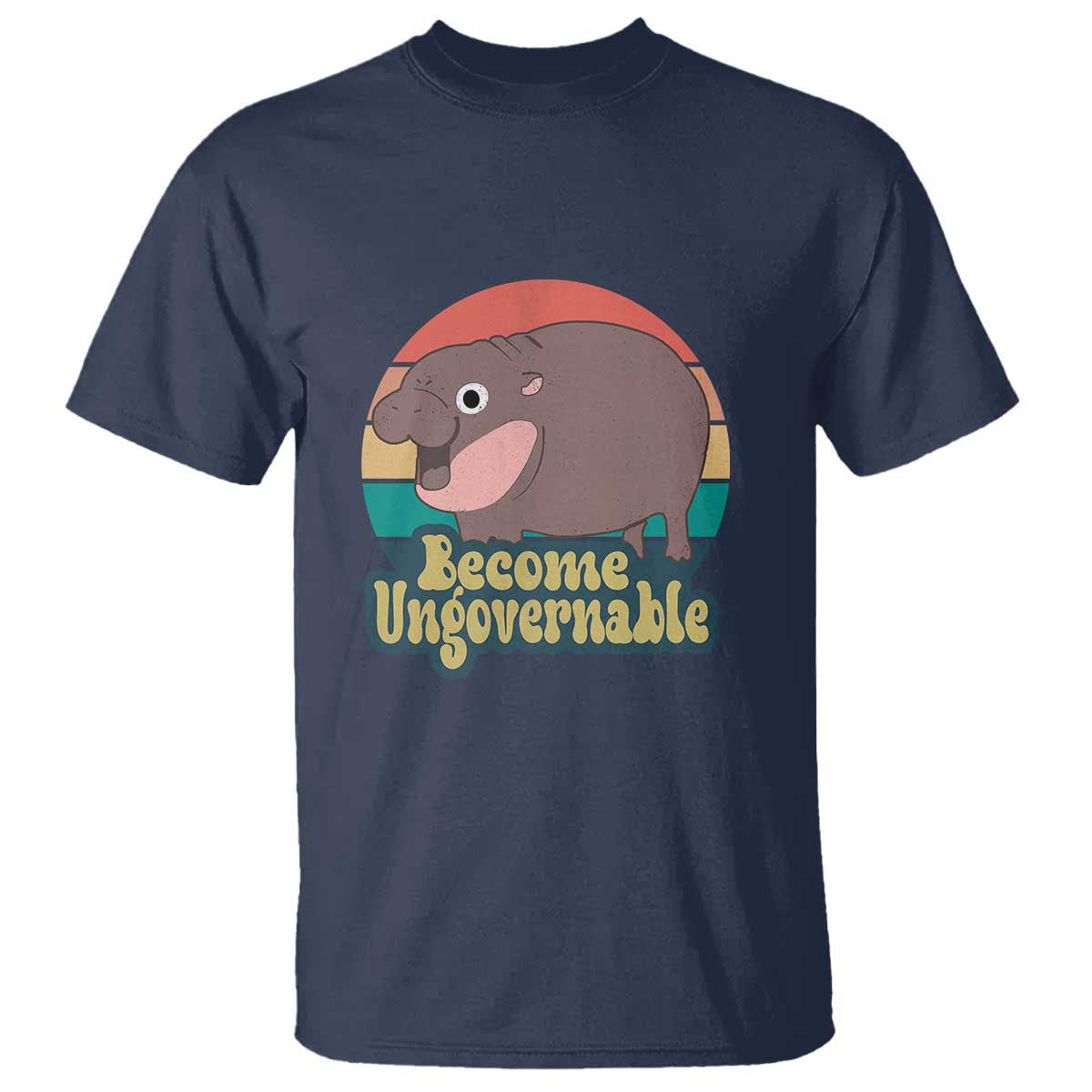 funny-baby-hippo-moo-deng-t-shirt-become-ungovernable-retro