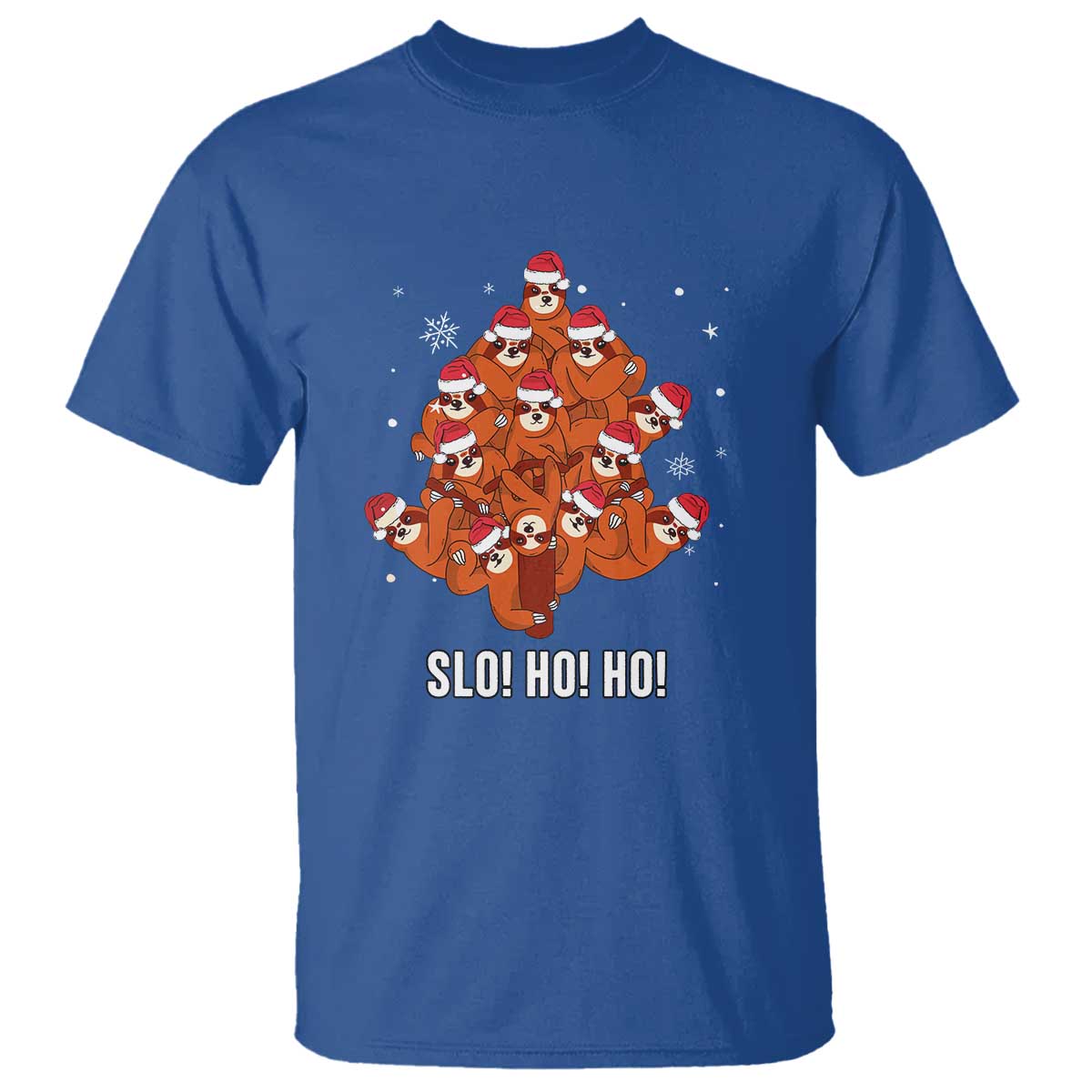 funny-sloth-christmas-tree-t-shirt-slo-ho-ho-ho-santa-hat