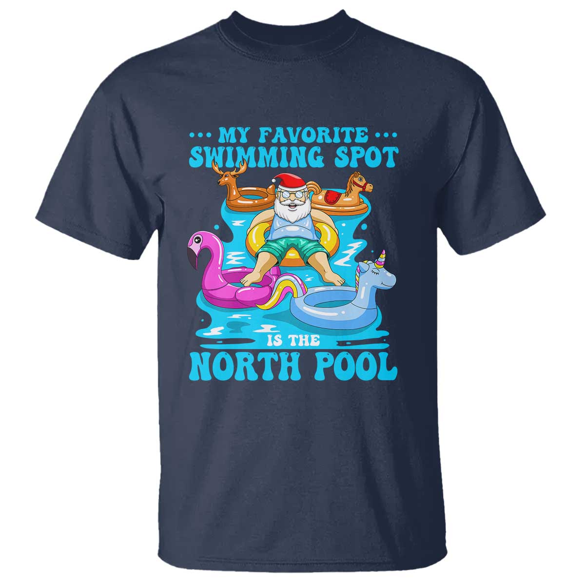 christmas-in-july-relaxing-santa-t-shirt-my-favorite-swimming-spot-is-the-north-pole