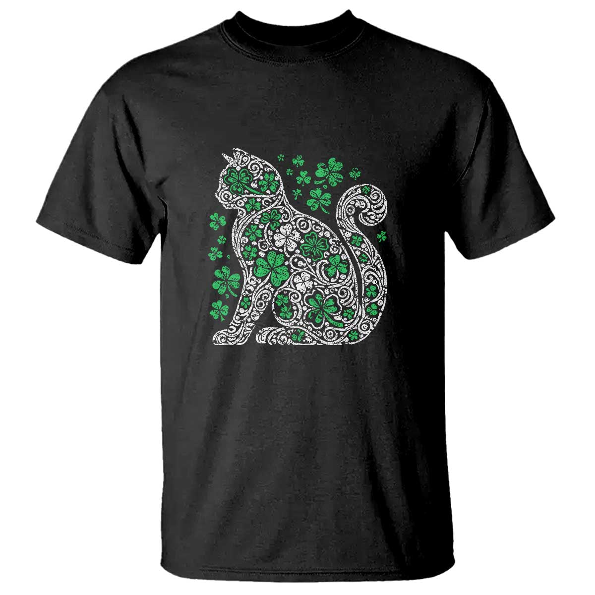 irish-shamrock-cat-graphic-t-shirt-saint-patrick-day-for-cat-lovers