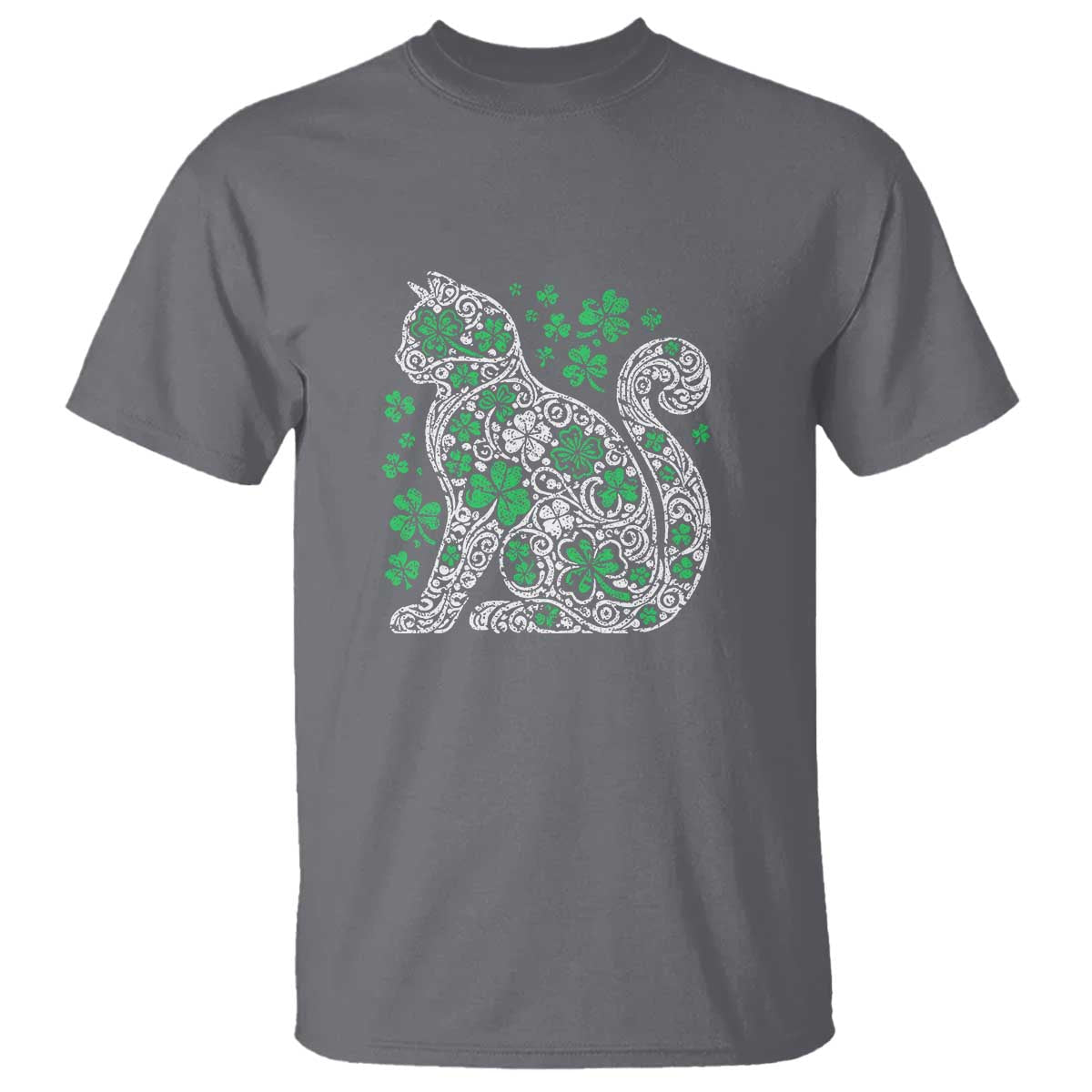 irish-shamrock-cat-graphic-t-shirt-saint-patrick-day-for-cat-lovers