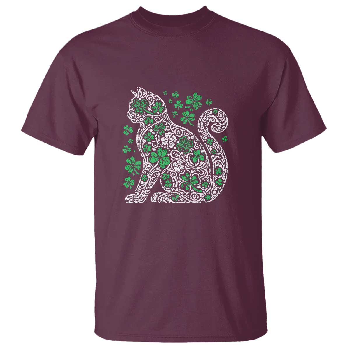 irish-shamrock-cat-graphic-t-shirt-saint-patrick-day-for-cat-lovers