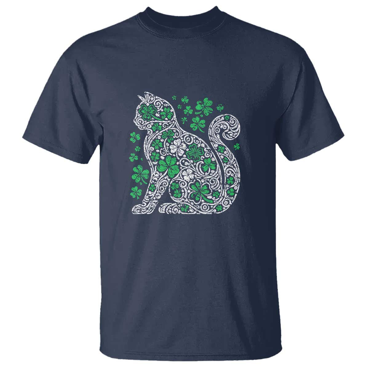 irish-shamrock-cat-graphic-t-shirt-saint-patrick-day-for-cat-lovers