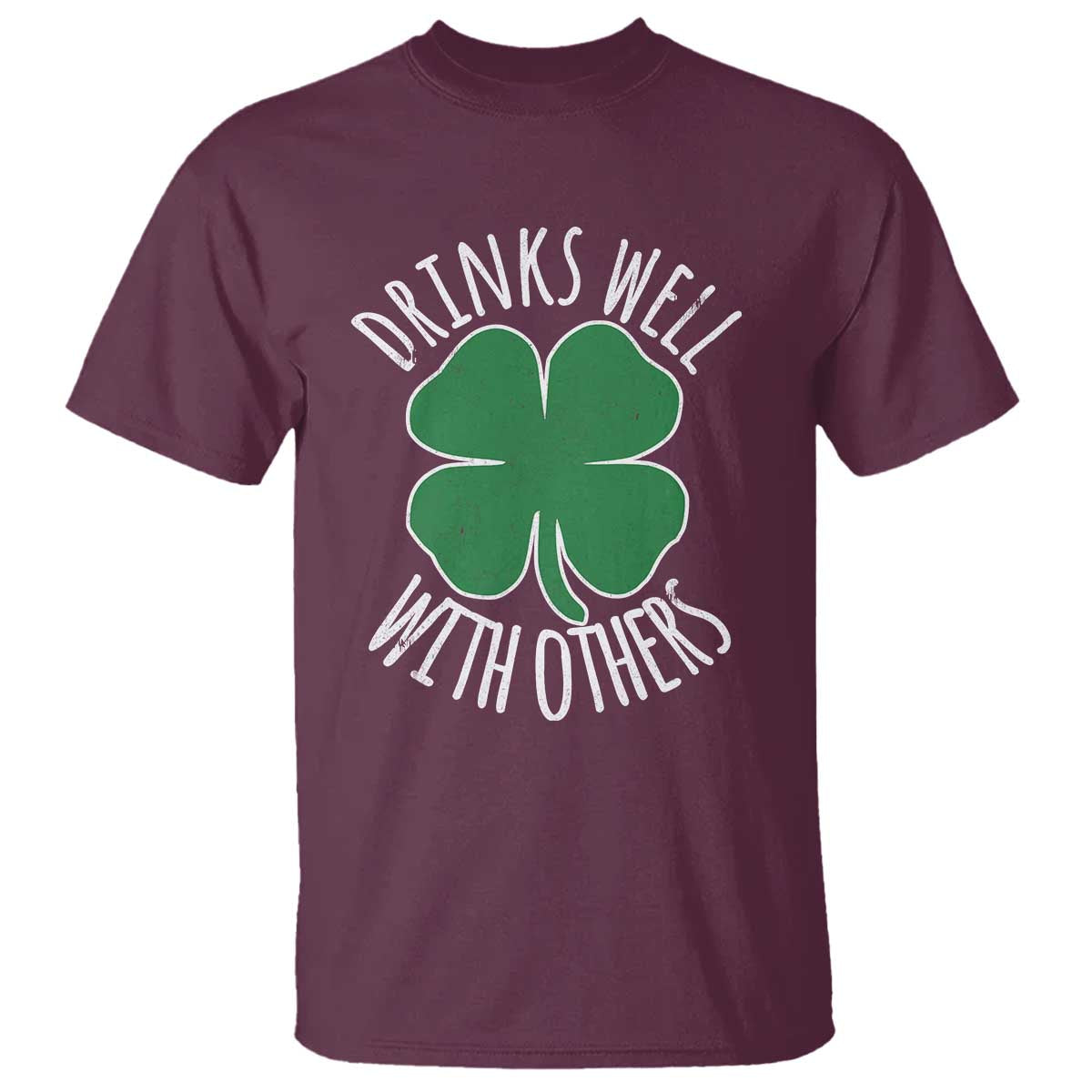 funny-st-patricks-day-drinking-t-shirt-drinks-well-with-others-drunk-beer-lucky-shamrock