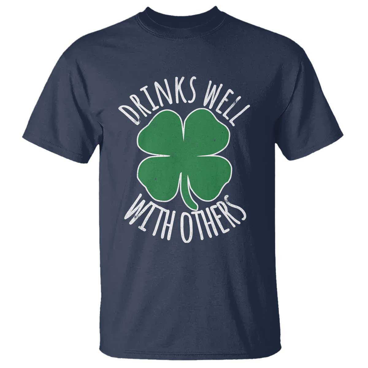 funny-st-patricks-day-drinking-t-shirt-drinks-well-with-others-drunk-beer-lucky-shamrock