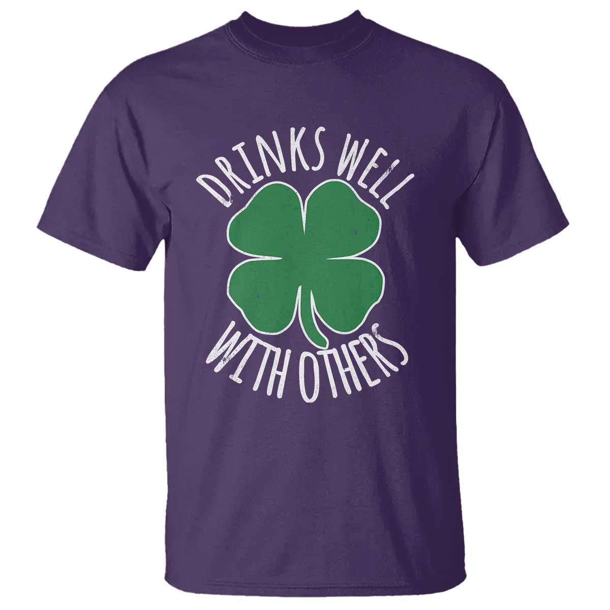 funny-st-patricks-day-drinking-t-shirt-drinks-well-with-others-drunk-beer-lucky-shamrock